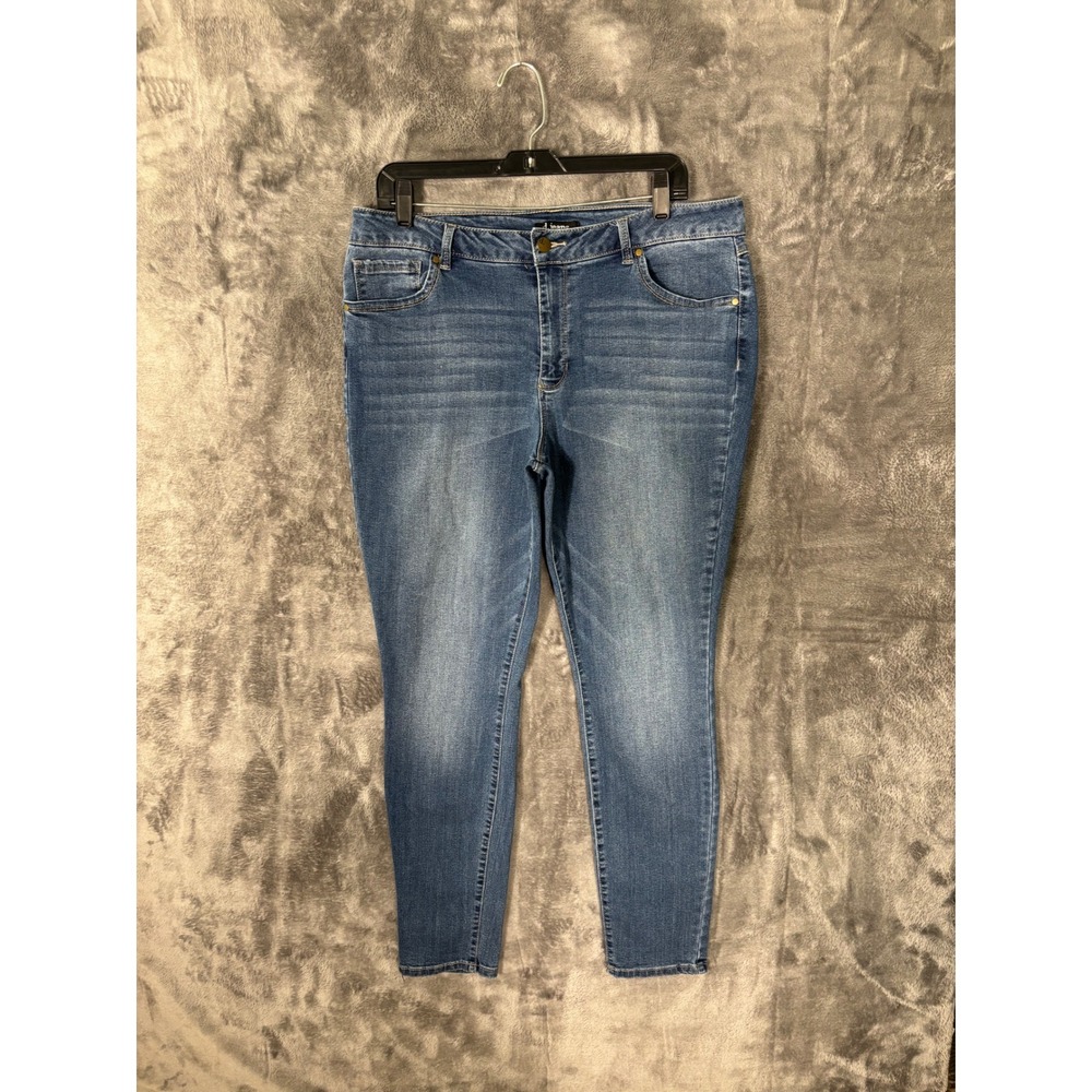 d.jeans Women Medium Wash High Rise Skinny Denim Jeans Blue Size 16W